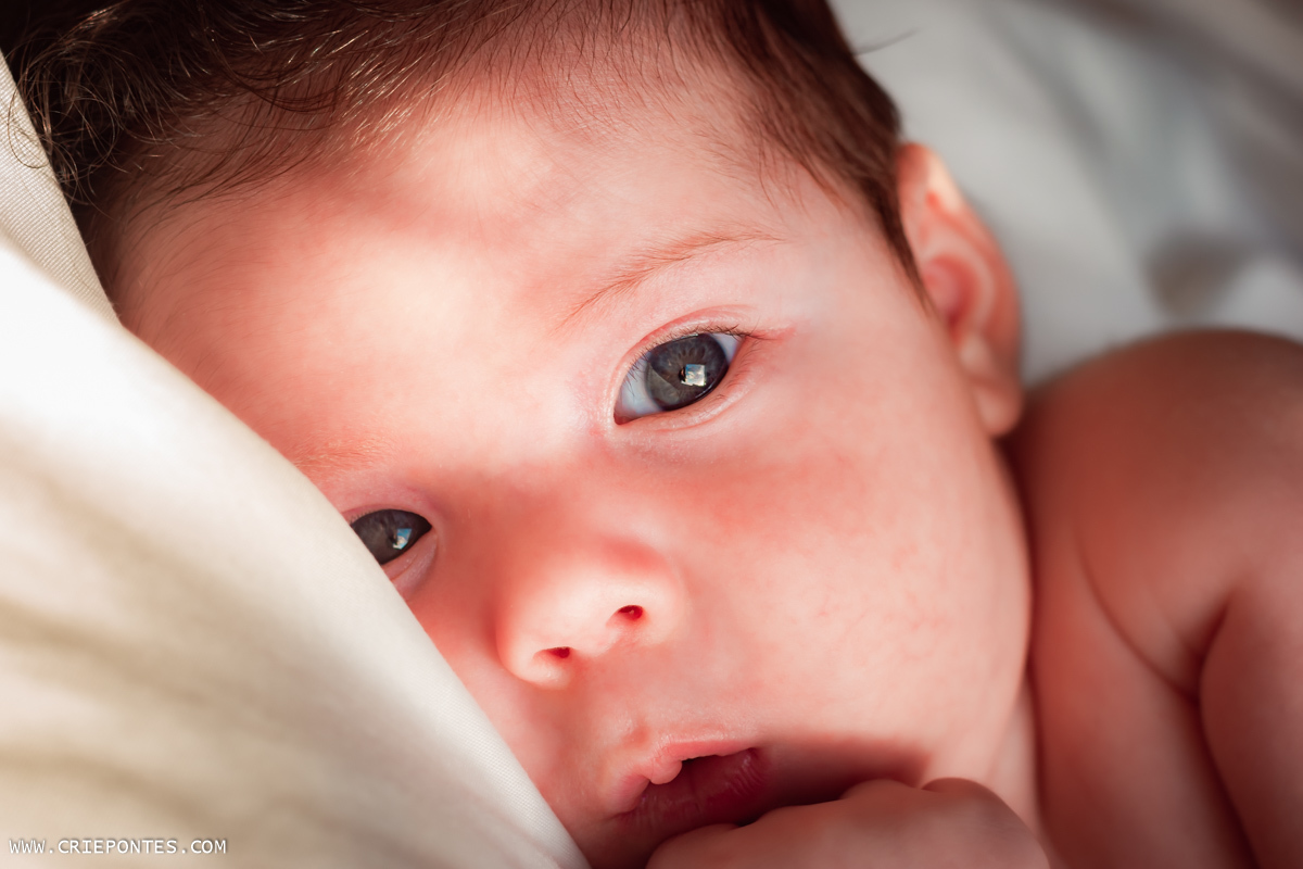 Detalhe do olho do bebê
