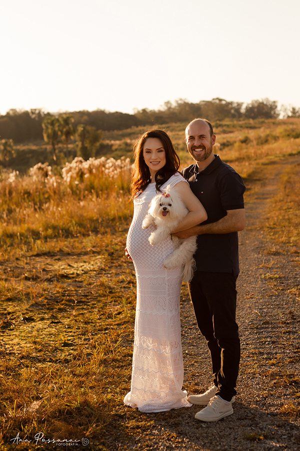 ensaio gestante em bento gonçalves alto das videiras ana possamai fotografia com pet