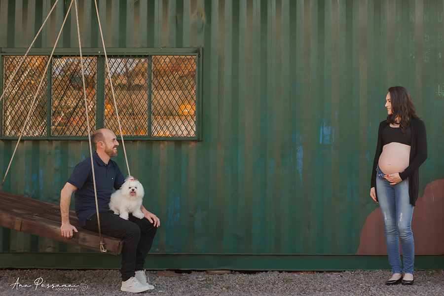 ensaio gestante em bento gonçalves villa michelon ana possamai fotografia com pet