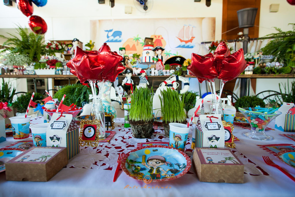 Fotografa de Aniversario de crianca, infantil Matheus – 1 ano, tema de pirata infantil 