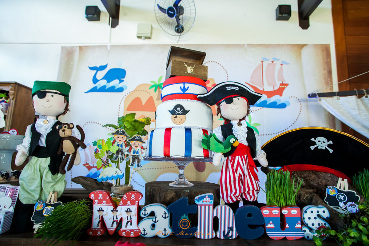Fotografa de Aniversario de crianca, infantil Matheus – 1 ano, tema de pirata infantil 