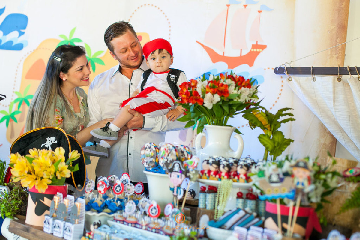 Fotografa de Aniversario de crianca, infantil Matheus – 1 ano, tema de pirata infantil 
