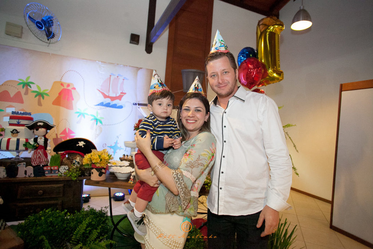 Fotografa de Aniversario de crianca, infantil Matheus – 1 ano, tema de pirata infantil 