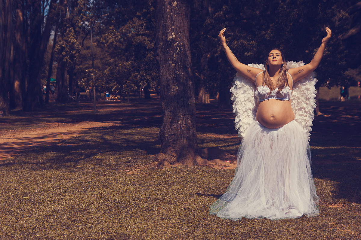 Gestante Anjo ensaio