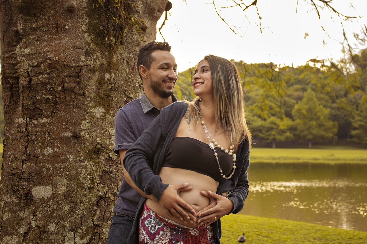 Ensaio Casal Gestante natureza Curitiba 