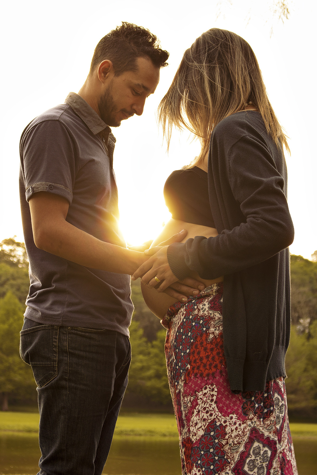 Ensaio Casal Gestante natureza Curitiba 
