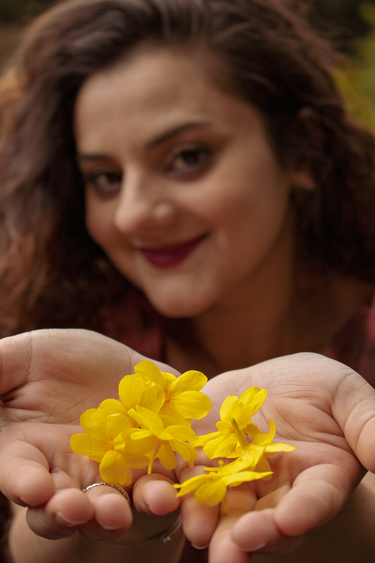 Ensaio Feminino flores amarelas