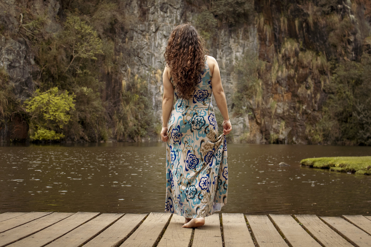 Ensaio Feminino lago natureza