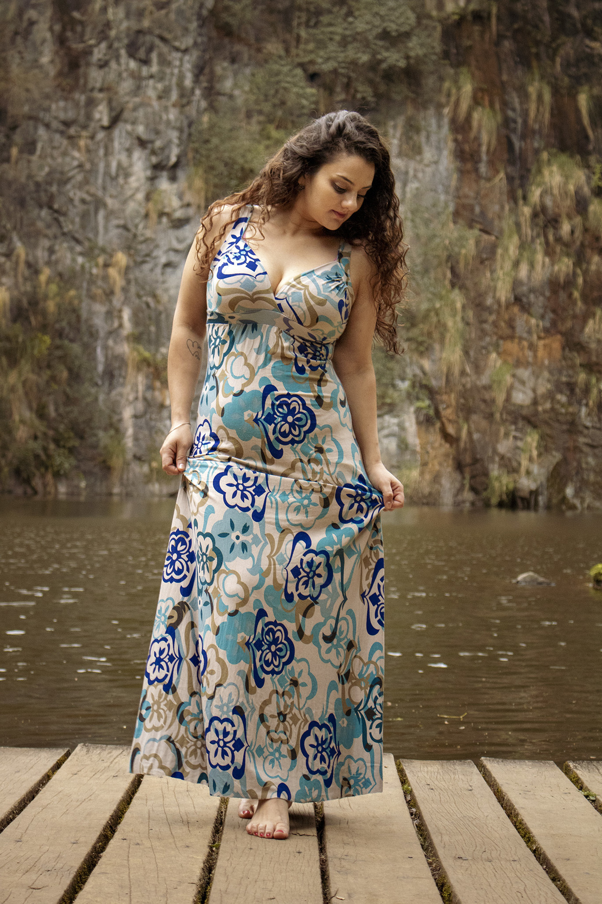 Ensaio Feminino lago natureza