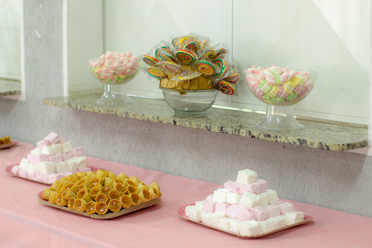 Mesa de doces aniversário menina 1 ano