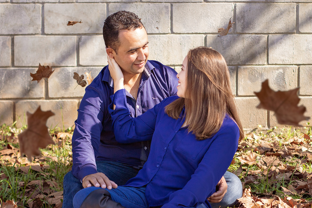 Ensaio Casal Folha Seca de Outono