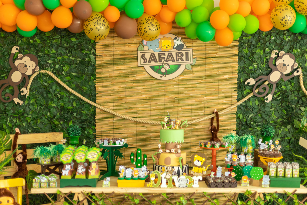 Decoração Safari Aniversário Infantil 1 ano Curitiba-PR