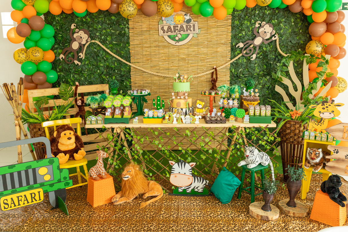 Decoração Safari Aniversário Infantil 1 ano Curitiba-PR