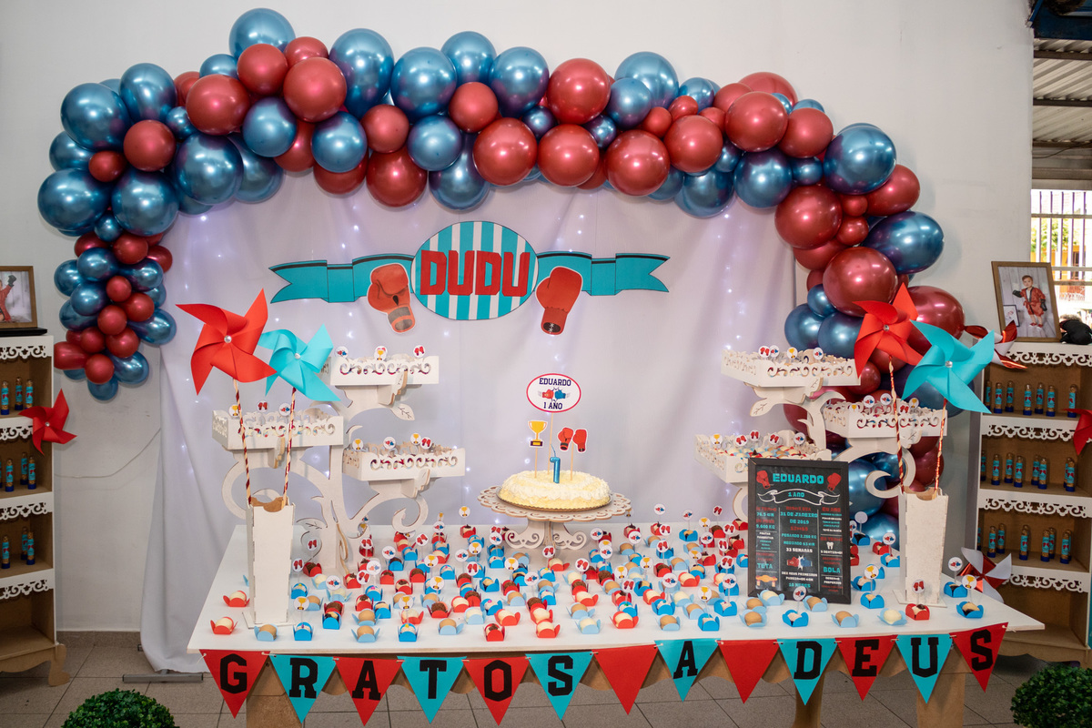 Decoração Festa Infantil Lutador 1 ano Curitiba-PR