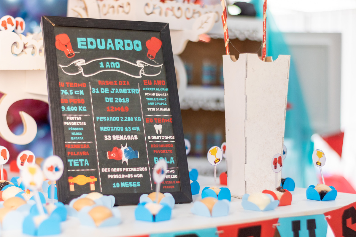 Decoração Festa Infantil Lutador 1 ano Curitiba-PR