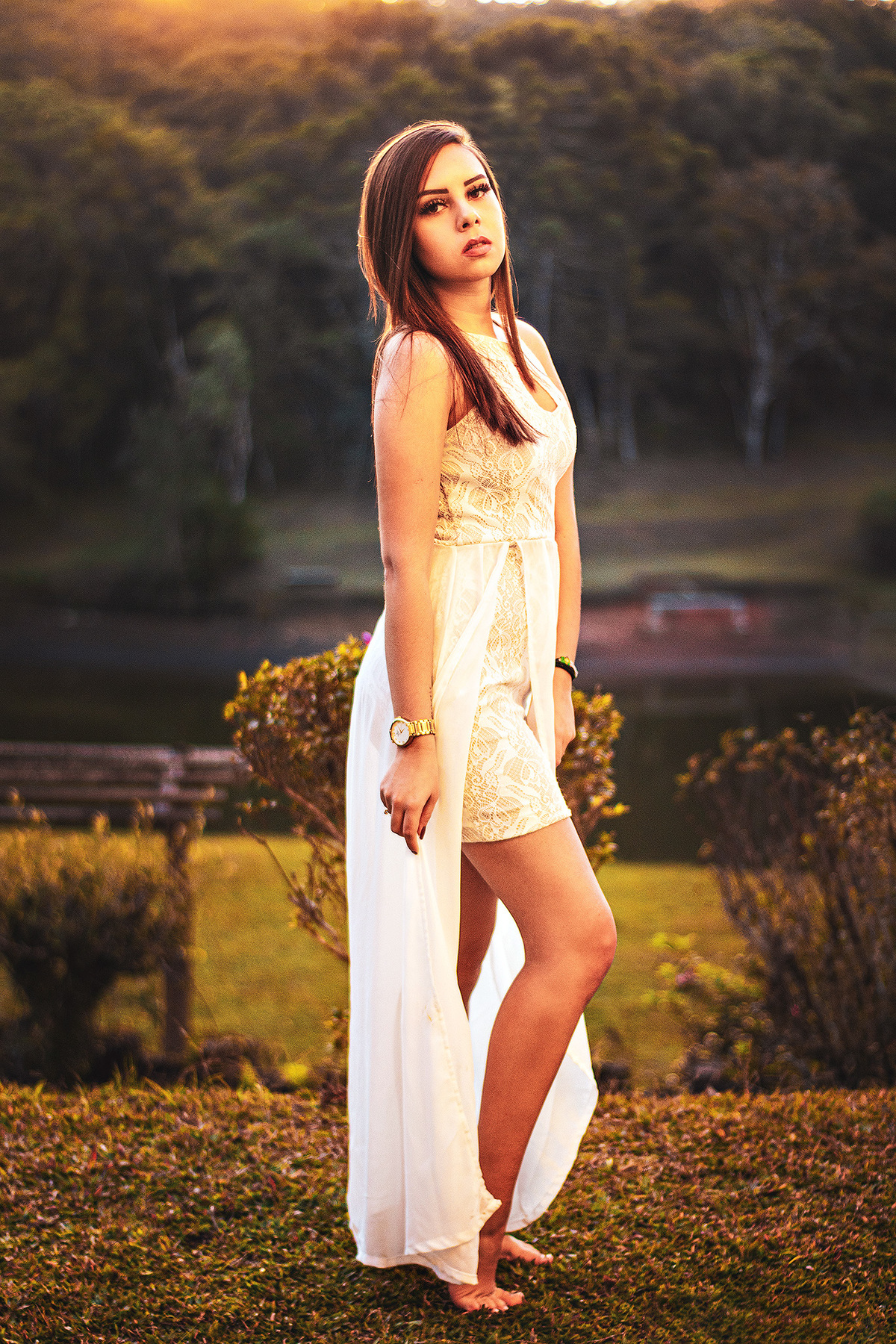 Ensaio Feminino Externo Pôr do Sol Hotel Estância Betânia - Colombo/PR