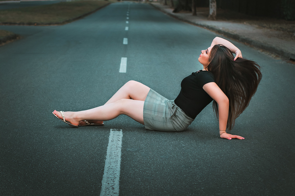 Ensaio Feminino na Estrada