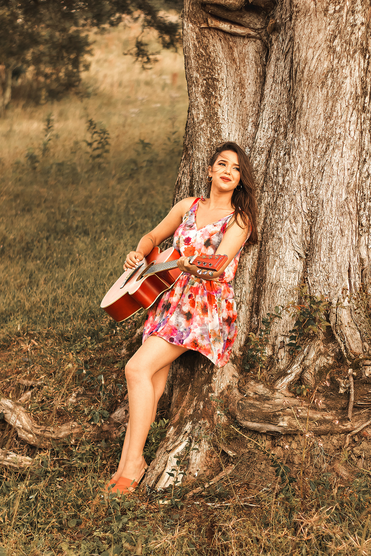Ensaio Feminino Campo e Violão, Estrada da Graciosa-PR