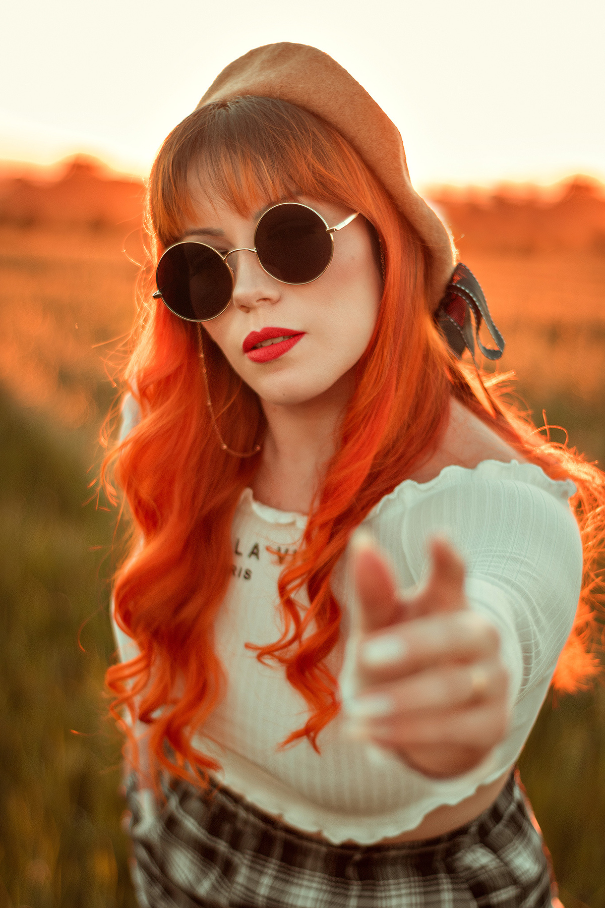 Ensaio Feminino Campo com Pôr do Sol - Colônia Witmarsum