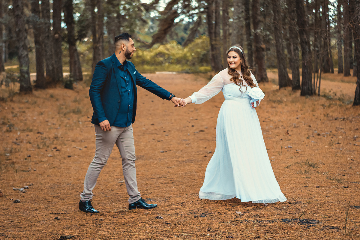 Ensaio Pós-Casamento Bosque de Pinheiros - Pinhais/PR