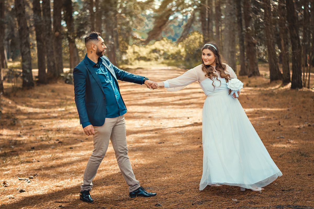 Ensaio Pós-Casamento Bosque de Pinheiros - Pinhais/PR