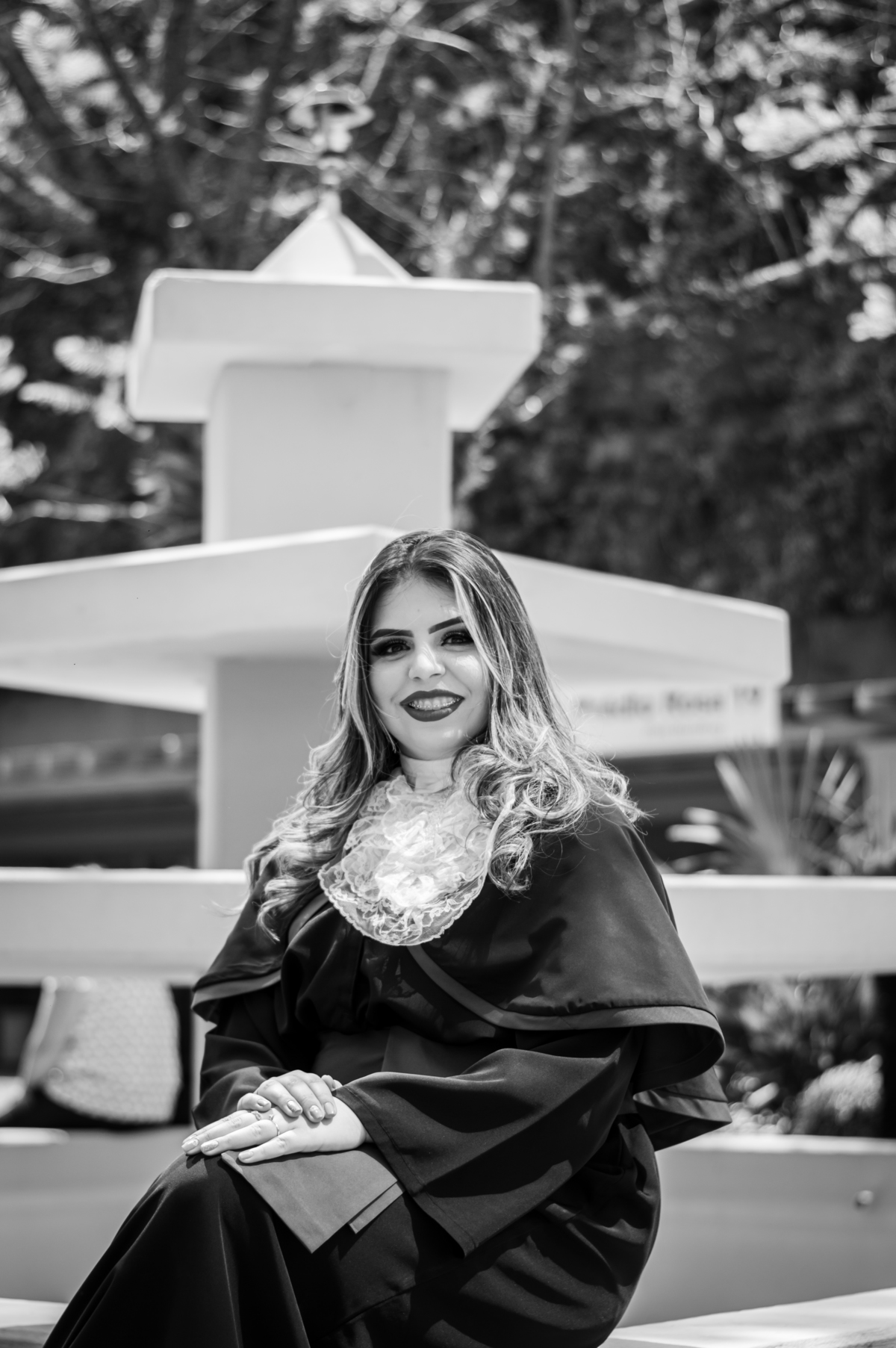 Prova de Toga | Universidade Feevale | Chafariz Feevale | Preto e Branco