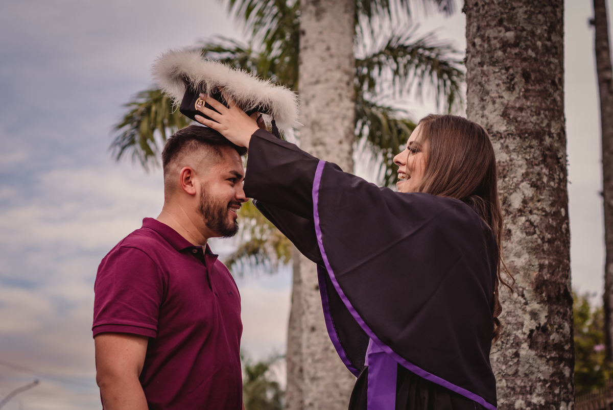 Prova de Toga | Universidade Ulbra | Colocando o Capelo no Namorado | Casal