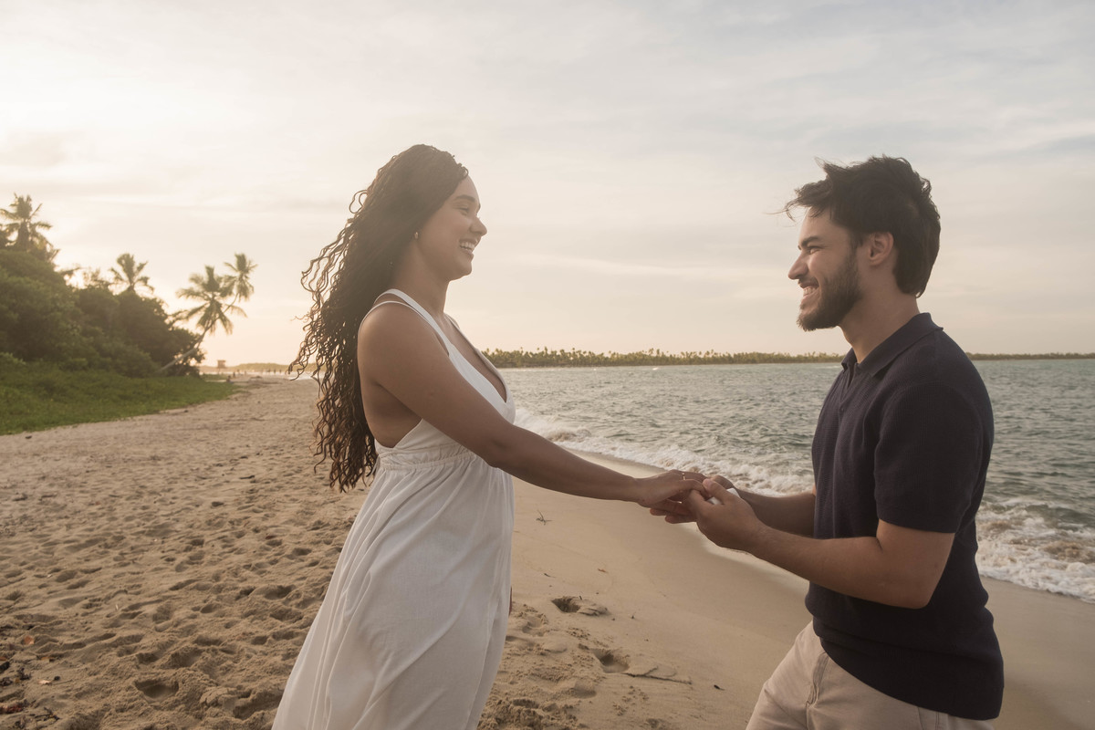 Pedido de casamento surpresa realizado na Ilha de Boipeba, Bahia.