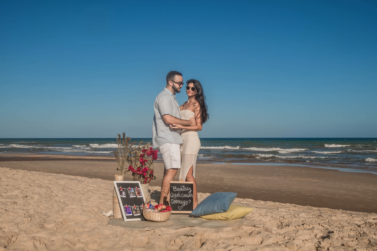 Pedido de casamento preparada para Bryan e Beatriz em Imbassaí