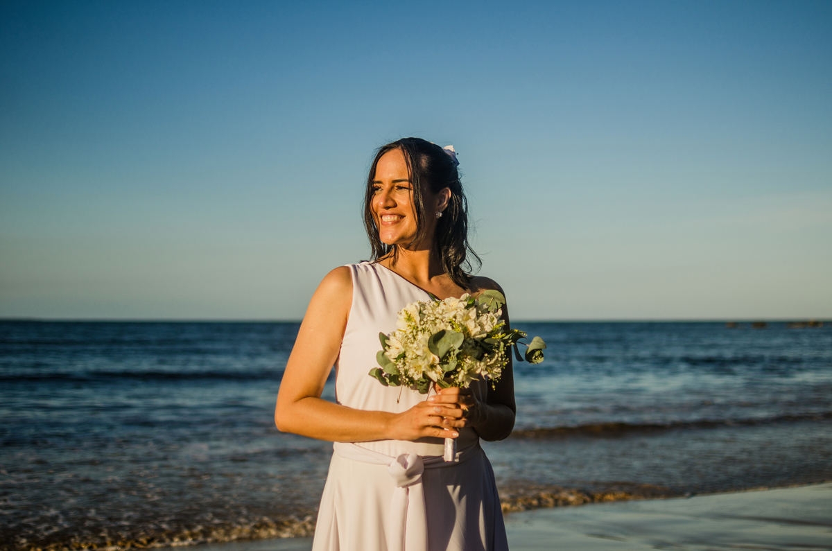 Retrato da noiva Mayra ensaio fotográfico em Boipeba 