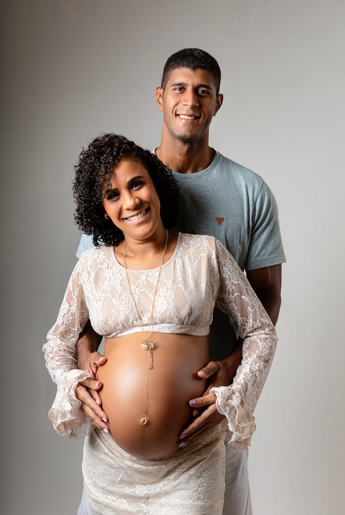 Ensaio papai e mamãe em estúdio