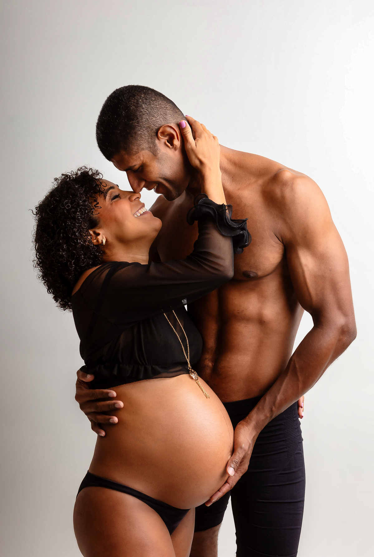 Ensaio papai e mamãe em estúdio