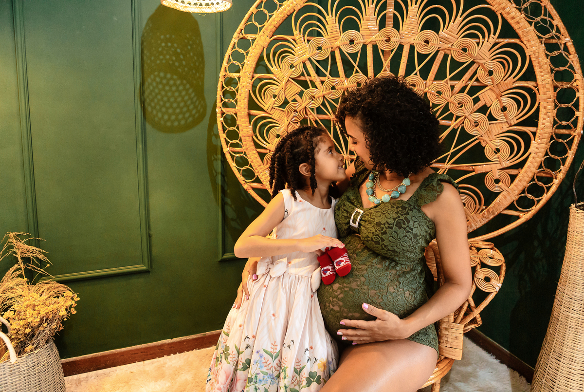 Ensaio mãe e filha em estúdio