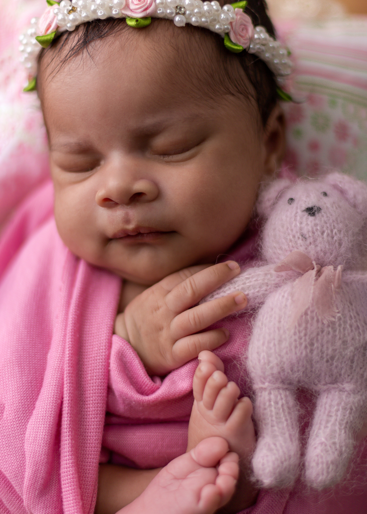 wrap newborn detalhes com urso de pelúcia