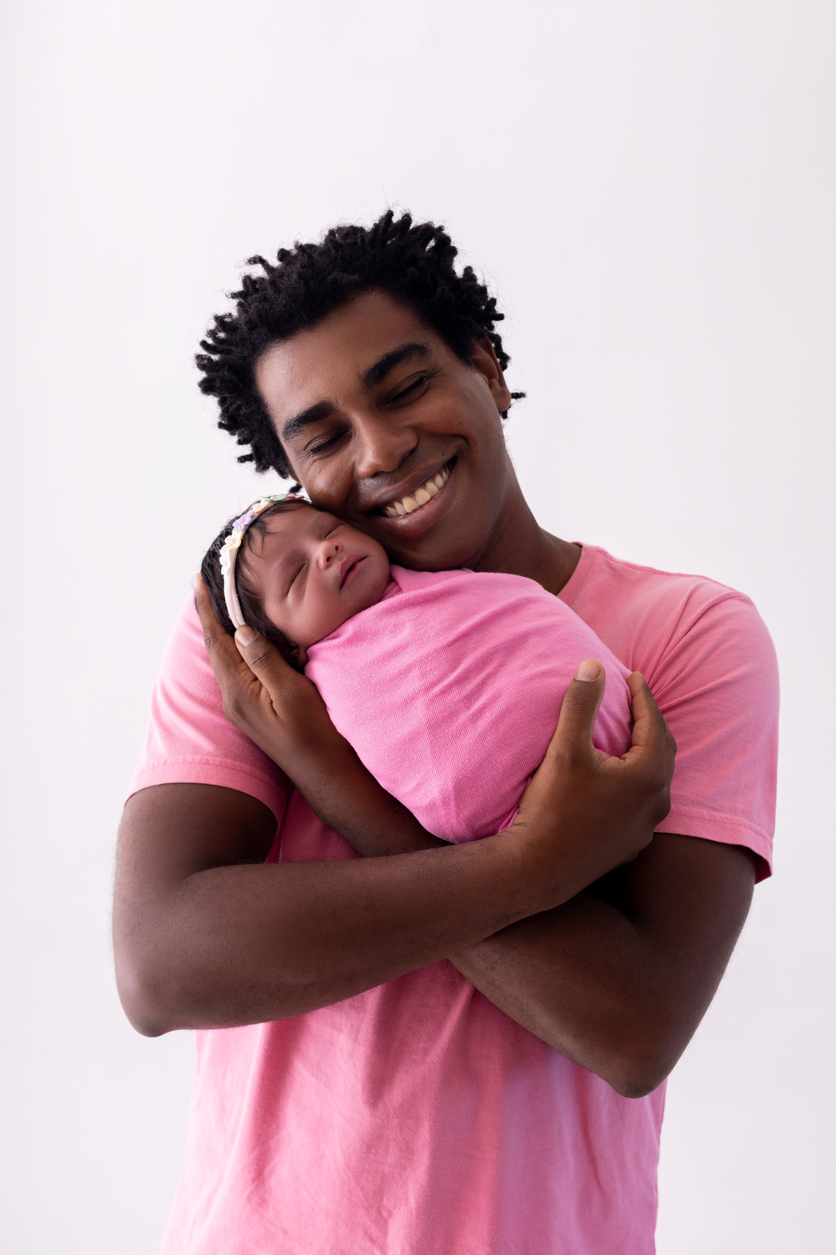 wrap newborn rosa com papai 