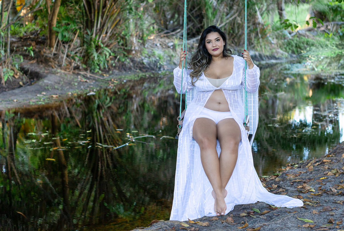 gestante no balanço