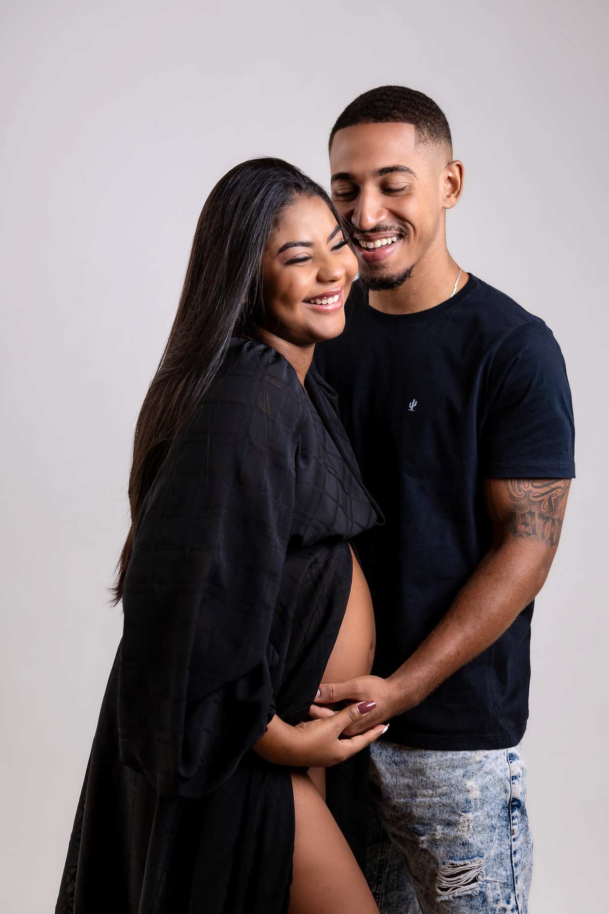 mamãe e papai sorrindo