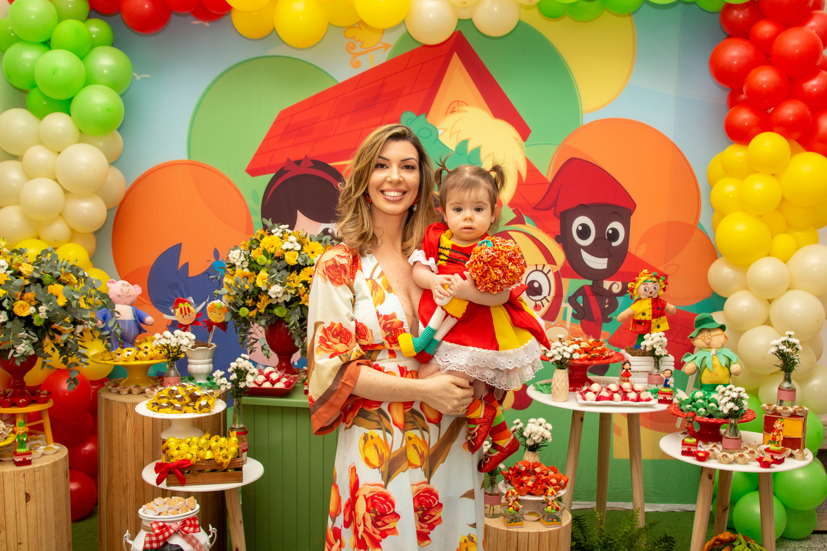 aniversariante com mamãe