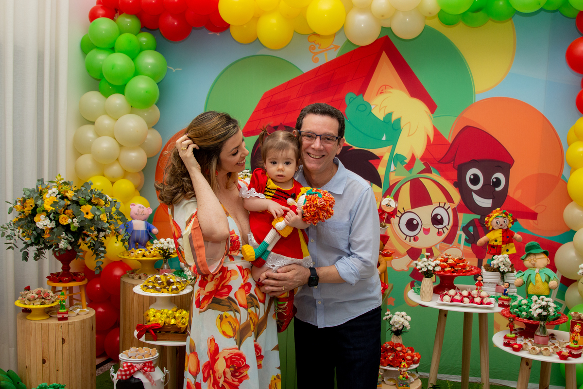 aniversariante com os pais