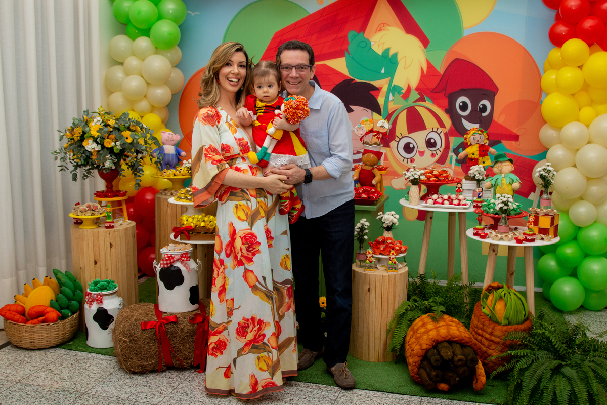 aniversariante com os pais