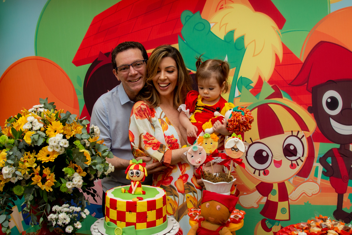 aniversariante com os pais