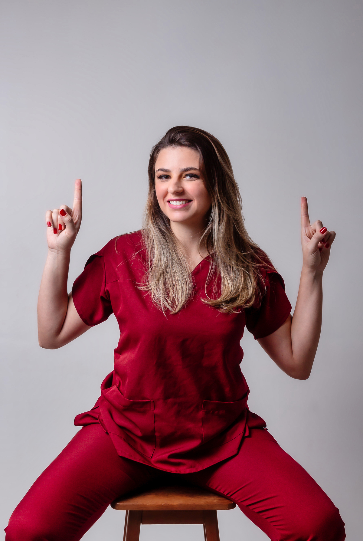 ginecologista apontando pra cima