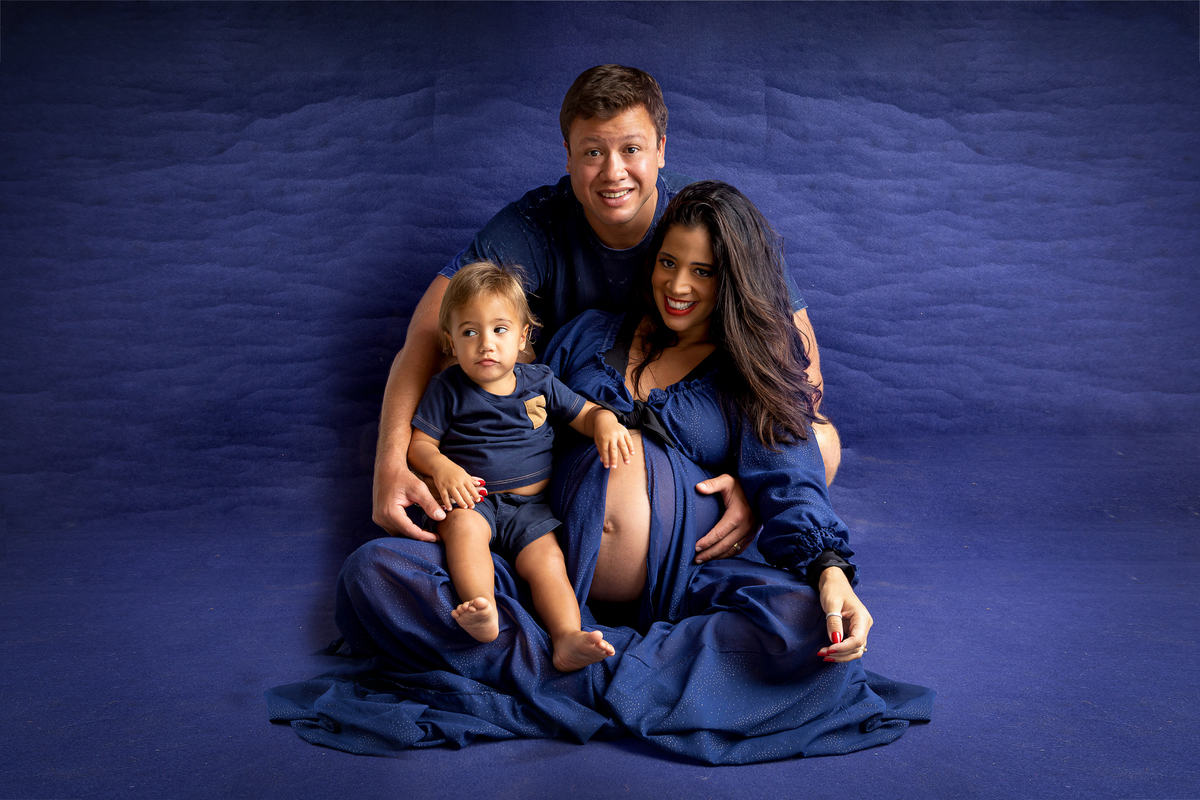 gestante com sua família