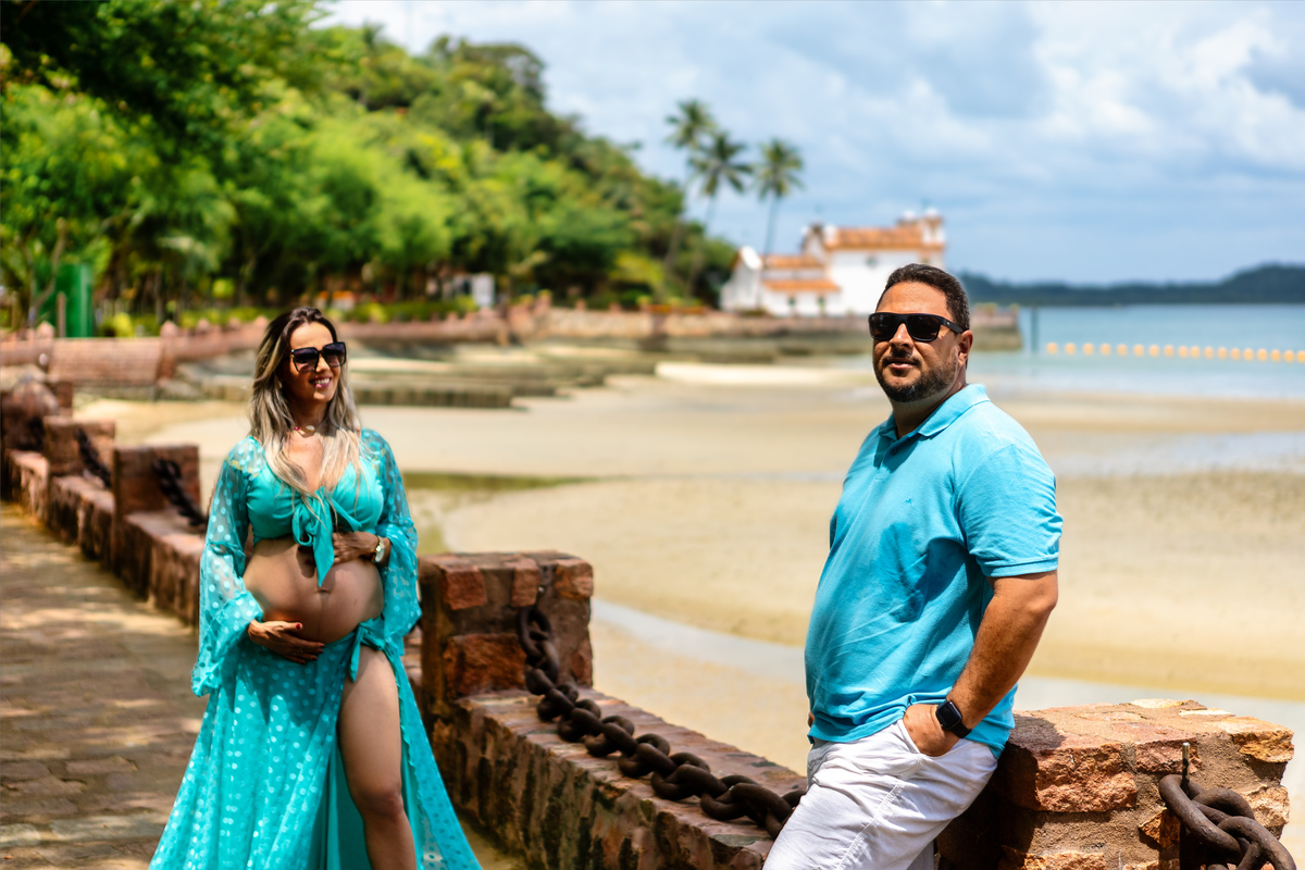 gestante olhando para papai