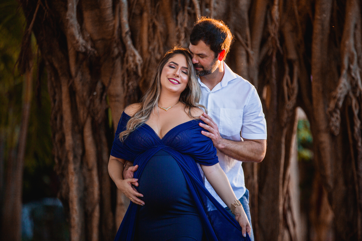 Ensaio de gestante mãe e pai