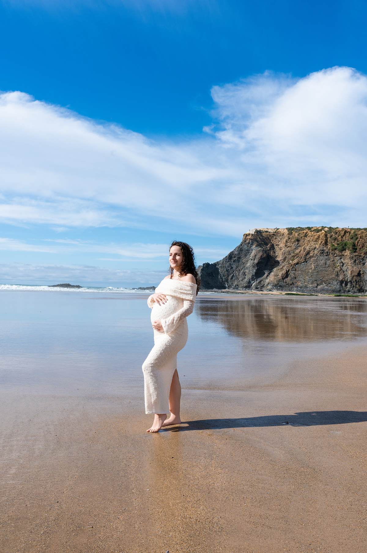 Fotografia de maternidade na Costa Vicentina com um estilo elegante