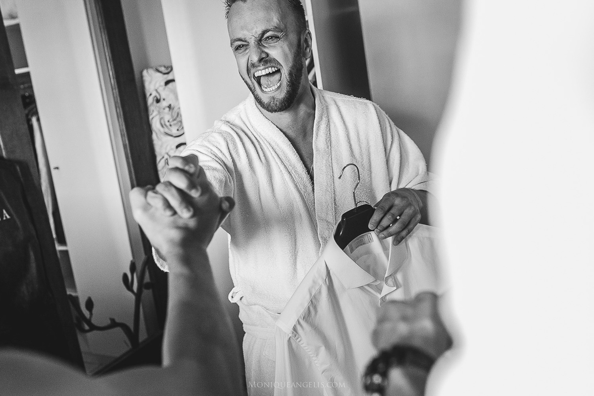 Monique Angelis - casamento na praia - Making do noivo