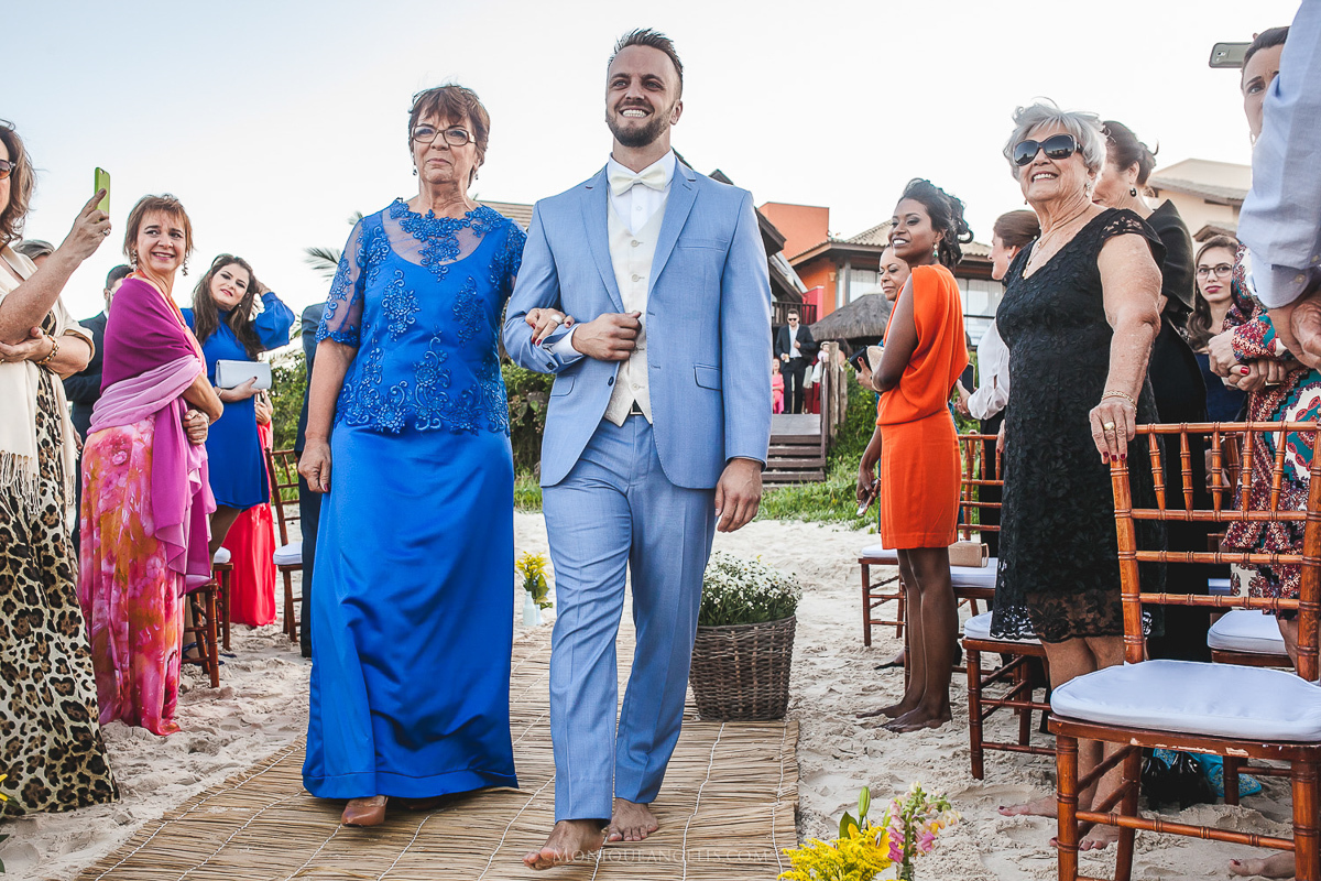 Monique Angelis - casamento na praia - entrado do noivo