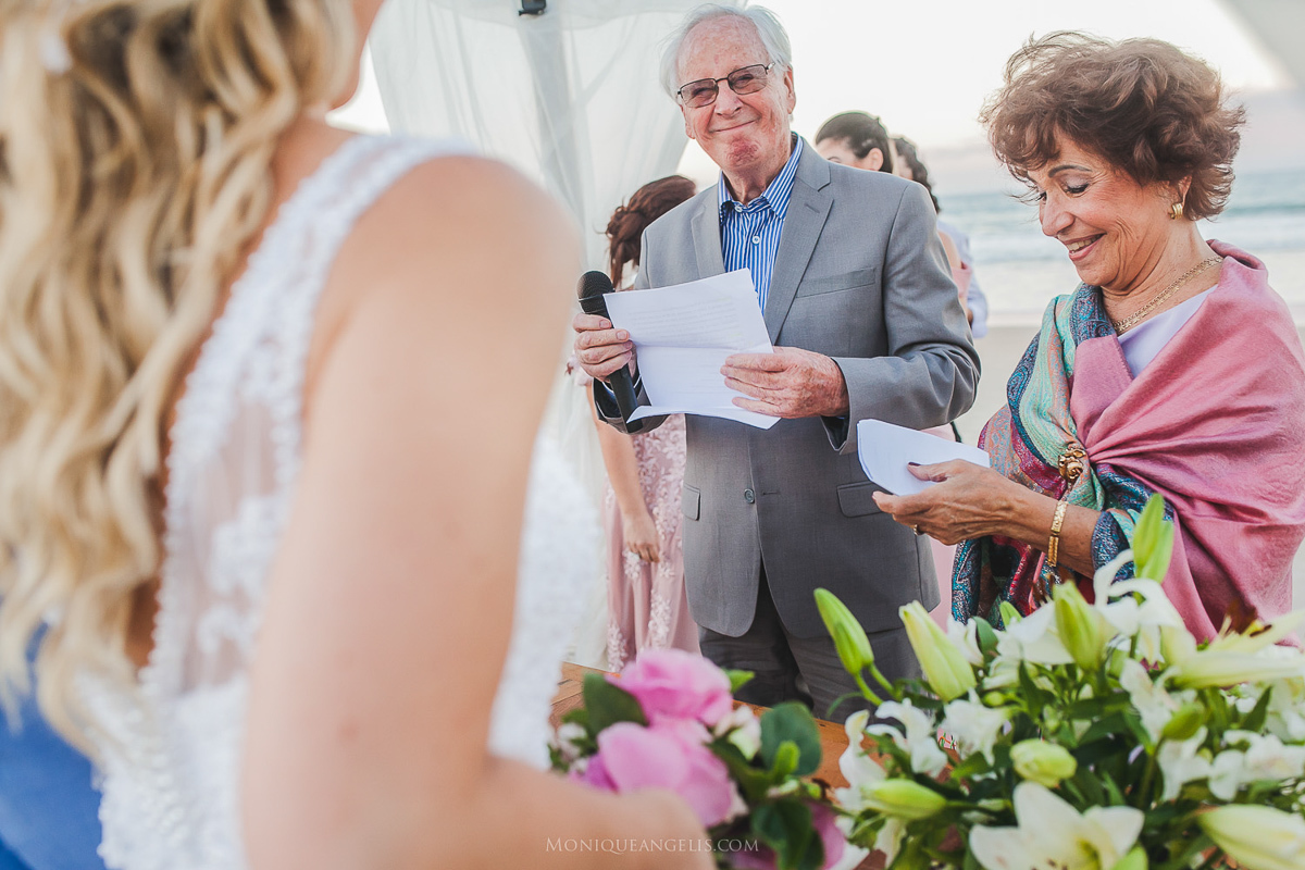 Monique Angelis - casamento na praia - avós dos noivos