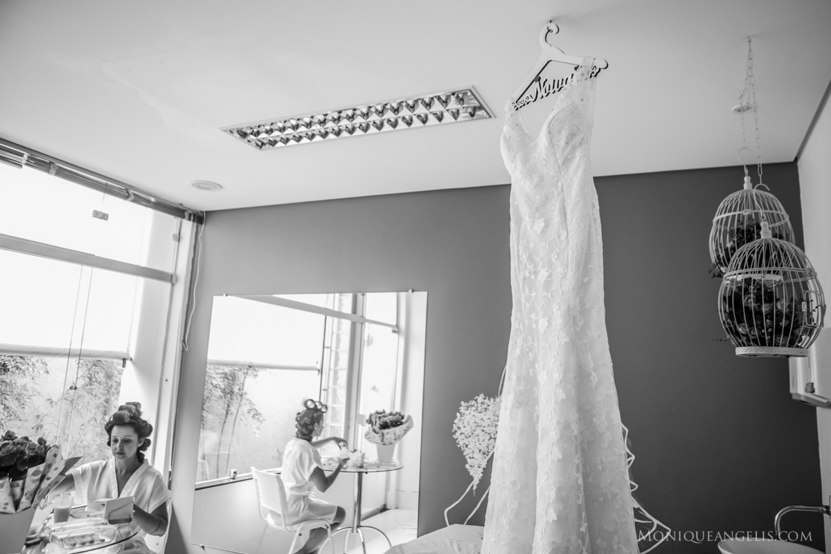 O vestido da noiva no Making of